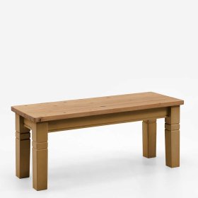 Massivholz Bank Francrom im Landhausstil Breite 90 cm 110 cm 150 cm – Ansicht 2