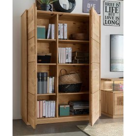 Wohnzimmer Highboard Onitos aus Wildeiche Massivholz 145 cm hoch – Ansicht 4