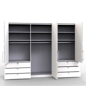 Komplettschlafzimmer Cnutria in Beige und Eiche Bianco (vierteilig) – Ansicht 13