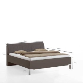 Doppelbett Boplaroma in Braun in modernem Design – Ansicht 9