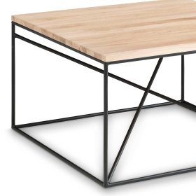 Sofatisch Pogamo in Eiche Bianco massiv mit Bügelgestell – Ansicht 3