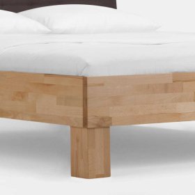 Doppelbett Murewa aus Kernbuche Massivholz mit Polsterkopfteil (dreiteilig) – Ansicht 6