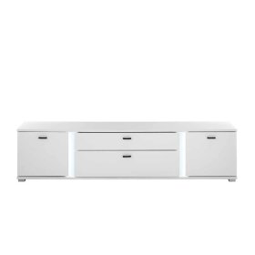 TV Board Constantin mit LED Beleuchtung - zwei Schubladen – Ansicht 3