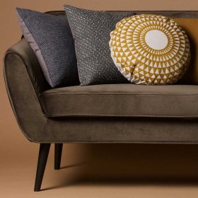 Couch Adamsa in Dunkelgrün Used Optik mit Webstoff – Ansicht 7