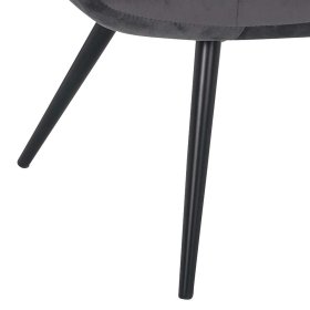 Design Lounge Sessel Azuro in Dunkelgrau Samt mit 50 cm Sitzhöhe – Ansicht 8