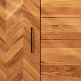 Sideboard Yalley mit sieben Schubladen aus Wildeiche Massivholz – Ansicht 3