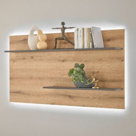 Wandregal Castilla in Wildeichefarben 80 cm hoch – Ansicht 2