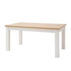 Esszimmertisch Wonders in Weiß und Eiche Optik 160 cm breit – Ansicht 1