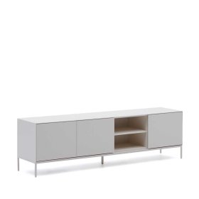 Weißes Fernsehboard Miobelda in modernem Design 195 cm breit – Ansicht 2