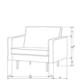 Sessel Brunca in Schwarz recycling Leder – Ansicht 8