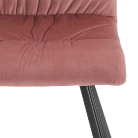 Polsterstühle Esszimmer Ektuala in Altrosa Samt mit Gestell aus Metall (2er Set) – Ansicht 8