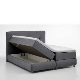 Boxspringbett Graland mit Bettkasten in Anthrazit Webstoff – Ansicht 5