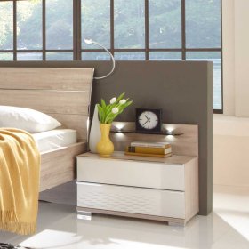 Schlafzimmer Einrichtung Andryas in Creme Weiß Eiche Sonoma komplett (vierteilig) – Ansicht 7