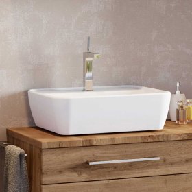 Aufsatz Waschbecken Besdos aus Keramik in Weiß – Ansicht 5