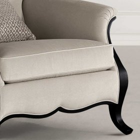 Polstersessel Rivossa in Beige und Schwarz im klassischen Stil – Ansicht 4