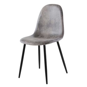 Polsterstühle Verdes in Hellgrau und Schwarz im Skandi Design (2er Set) – Ansicht 1