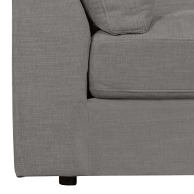 Modulsofa Abschluss Element rechts Fredoco in Grau 44 cm Sitzhöhe – Ansicht 12