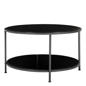 Wohnzimmertisch Romantic in Schwarz mit Vierfußgestell aus Metall – Ansicht 1