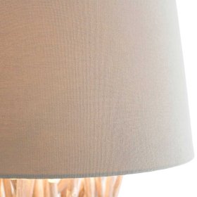 Weiße Stehleuchte Vidal im Skandi Design aus Treibholz mit Stoff Schirm – Ansicht 5