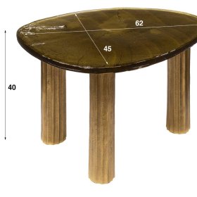 Sofatisch Teshion aus Gussglas und Aluminium – Ansicht 7