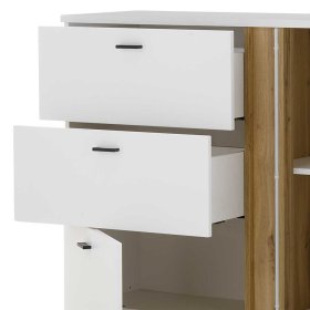 Kommode Luzillo - Weiß und Wildeichefarben in modernem Design – Ansicht 6