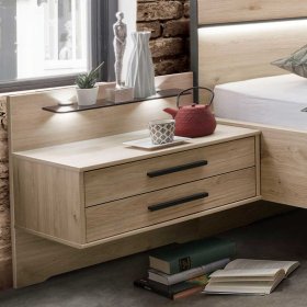 Schlafzimmer Bruvena mit Schwebetürenschrank in Eiche Optik (vierteilig) – Ansicht 7