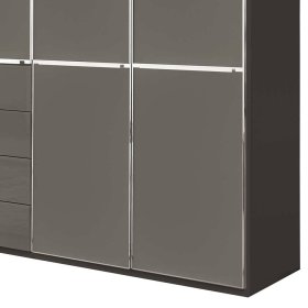 Drehtürenschrank Boplaroma mit acht Schubladen Front glasbeschichtet – Ansicht 3