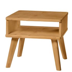 Nachtkonsole Helena aus Wildeiche Massivholz 42 cm hoch – Ansicht 1