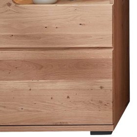 Wohnzimmervitrinenschrank Sebetino mit LED Beleuchtung 90 cm breit – Ansicht 5