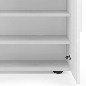 Schuh Schrank Curney in Eukalyptusfarben mit Drehtüren – Ansicht 8