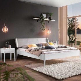 Doppelbett weiß Plataya in modernem Design 160x200 und 180x200 cm – Ansicht 2