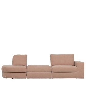 Modulsofa Abschluss Element links Oktamian aus Webstoff in Rosa – Ansicht 15
