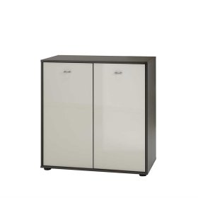 Kommode Agruma in Creme Grau Braun 80 cm – Ansicht 1