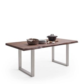 Holztisch Cassius mit natürlicher Baumkante im Industry und Loft Stil – Ansicht 2