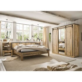 Landhaus Schlafzimmer Studiana in Altholz Optik verwittert & Anthrazit (vierteilig) – Ansicht 2