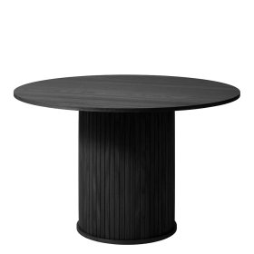 Schwarzer Esszimmertisch Sumatri im Skandi Design mit Säulengestell – Ansicht 2