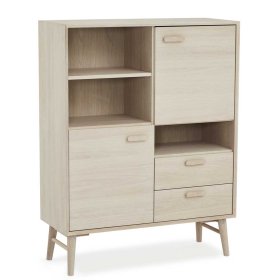 Highboard Vilrada im Skandi Design mit Holzgriffen – Ansicht 2
