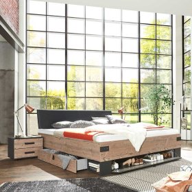 Schlafzimmermöbel modern Vedra im Industrie Stil Made in Germany (vierteilig) – Ansicht 2