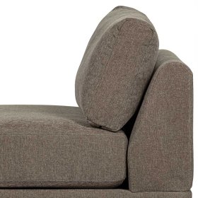Modul Sofa Element Udjaca in Taupe mit Vierfußgestell aus Metall – Ansicht 8