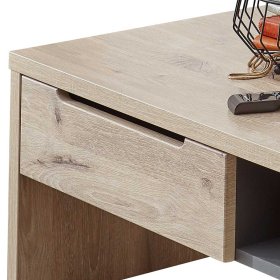 Wohnzimmer Tisch Griffin in Wildeichefarben mit zwei Schubladen – Ansicht 3