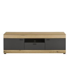 TV Lowboard Badehma mit einer Schublade und einem offenen Gerätefach – Ansicht 3