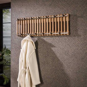 Garderobe Rosario aus Mangobaum Massivholz mit festen Haken – Ansicht 2