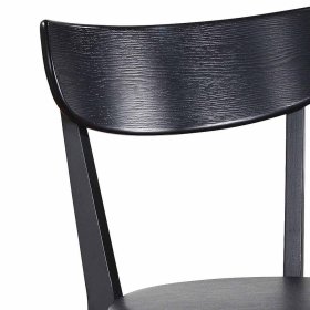 Holzstuhl Borads in Schwarz Eiche massiv gepolstert (2er Set) – Ansicht 3