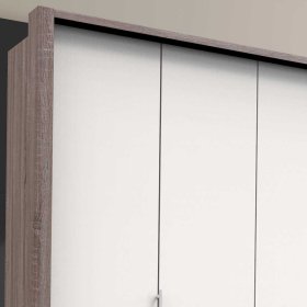 Moderner Kombi Kleiderschrank Rarian mit Falttüren und vielen Schubladen – Ansicht 5