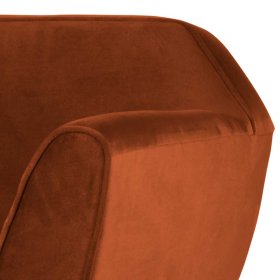 Wohnzimmer Sessel Dominus in Rostfarben und Schwarz mit Armlehnen – Ansicht 5