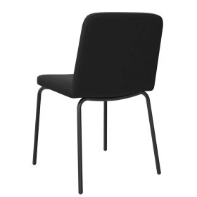 Esstisch Stühle Sealand in Schwarz aus Kunstleder und Metall (2er Set) – Ansicht 7