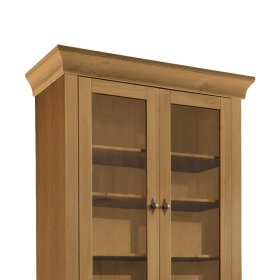 Kiefer Vitrinenschrank Drobeta teilmassiv gelaugt und geölt im Landhausstil – Ansicht 3