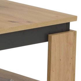 Sofatisch 68x68 cm Pabluna in Wildeichefarben und Anthrazit – Ansicht 5