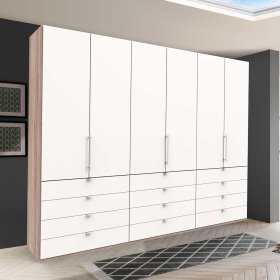 Ankleideschrank Lolyana in Weiß und Eiche Sägerau modern – Ansicht 3