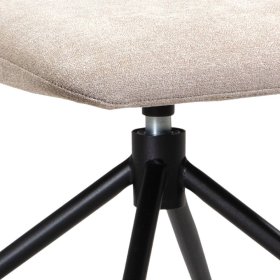 Polsterstuhl Esszimmer Romanca in Beige um 360 Grad drehbar (2er Set) – Ansicht 5